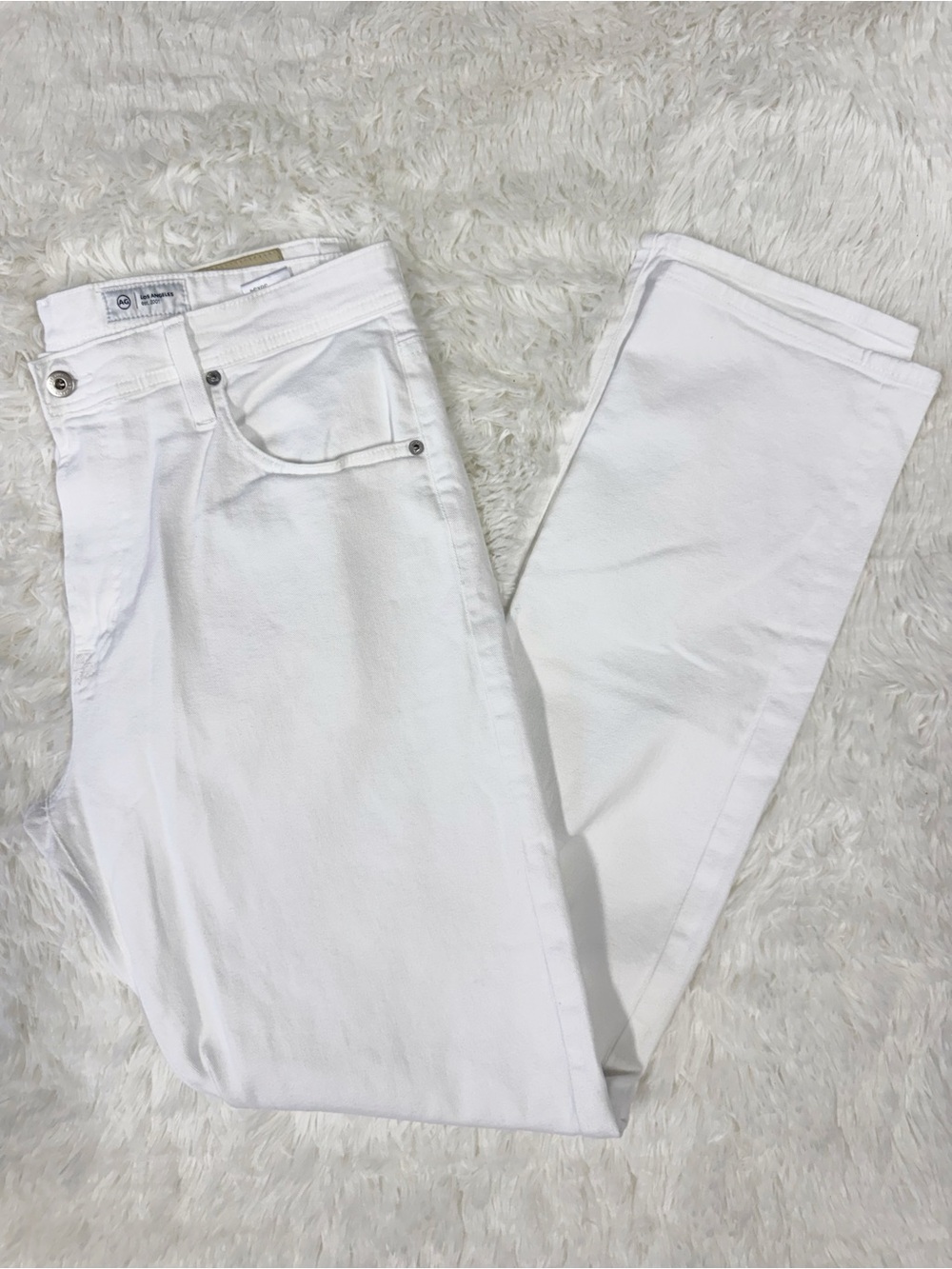 AG Adriano Goldschmied Everett Slim Straight White Jeans Men’s 36x34